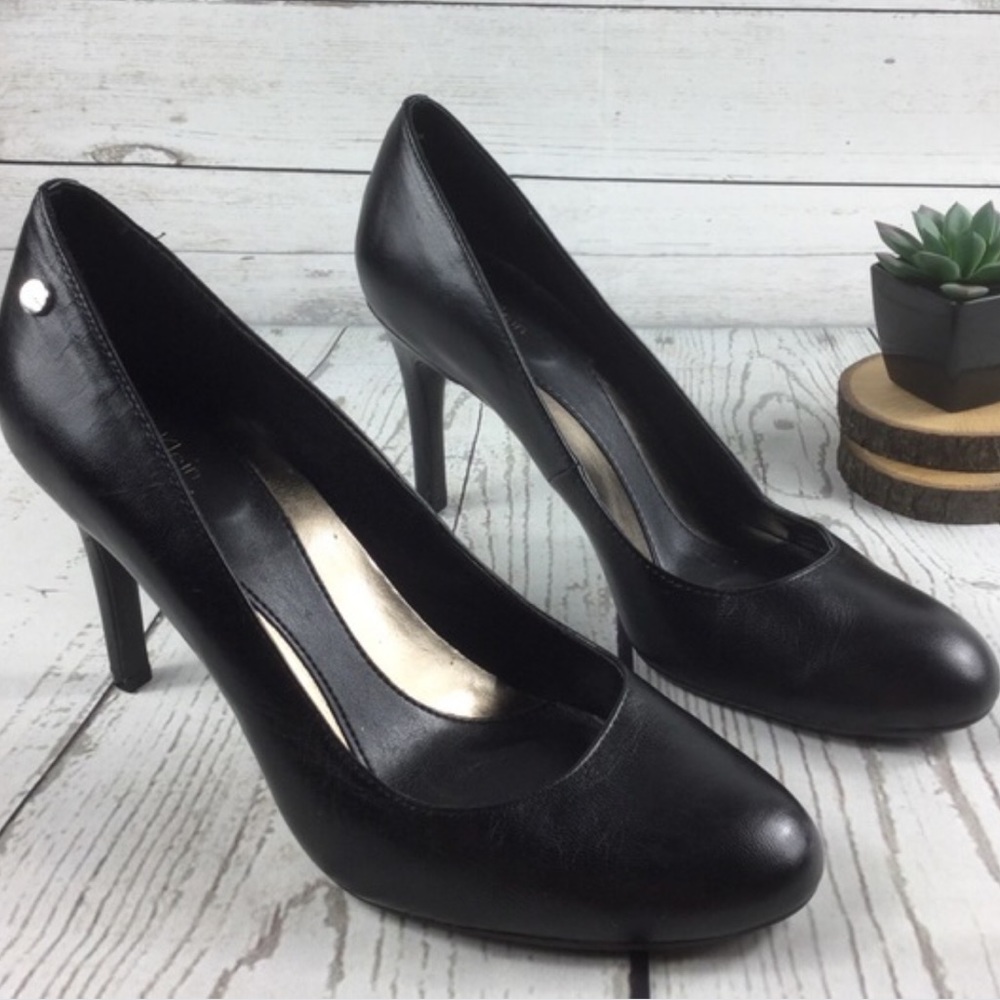 ✨Calvin Klein Leather Black stiletto women’s 8
